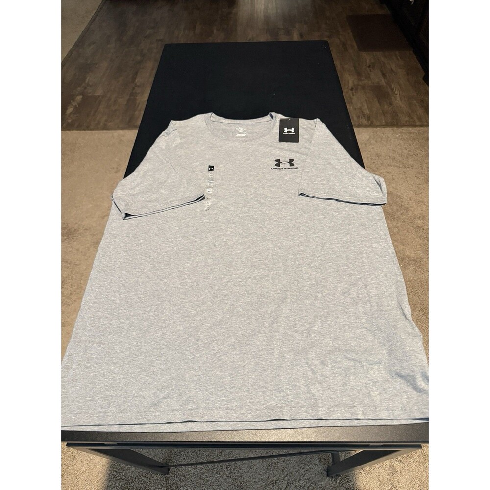 Under Armour Sportstyle Logo T-Shirt Gray Loose Short Sleeve Men’s XL NWT Cotton